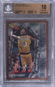 1996-97 Finest #74 Kobe Bryant Bronze Rookie Card - BGS PRISTINE 10 